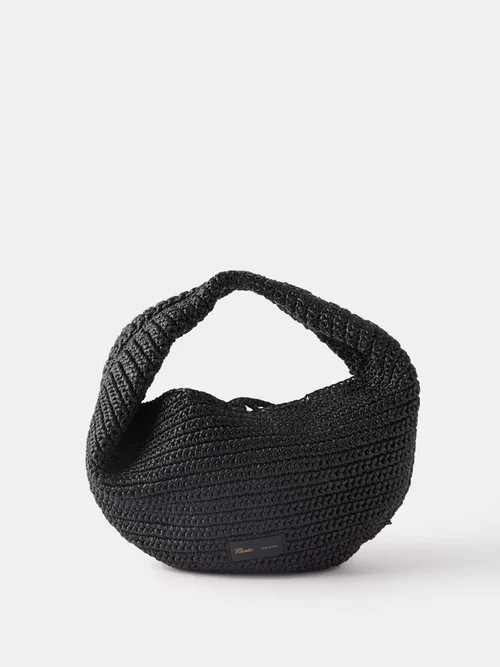 Khaite - Olivia Medium Faux-raffia Shoulder Bag - Womens - Black | Matches (US)