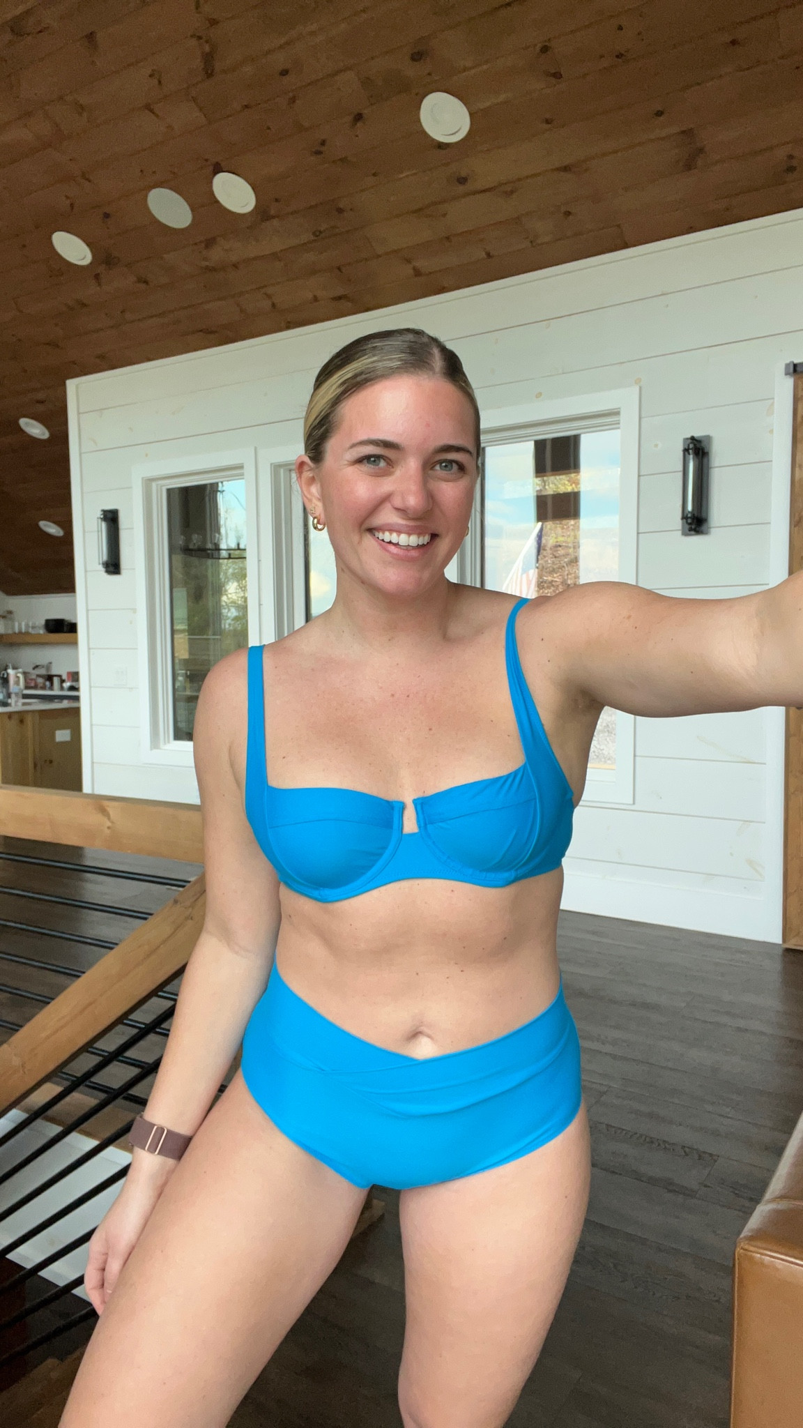 Obsessed w this bikini. 🦋 full coverage bikini bottoms - so comfy & flattering. Top is 10/10 too. Both tts! M in bottoms & 36B in top 
Linking my waterproof sandals here too 🫶🏼 TTS 


#LTKswim #LTKunder50 #LTKsalealert