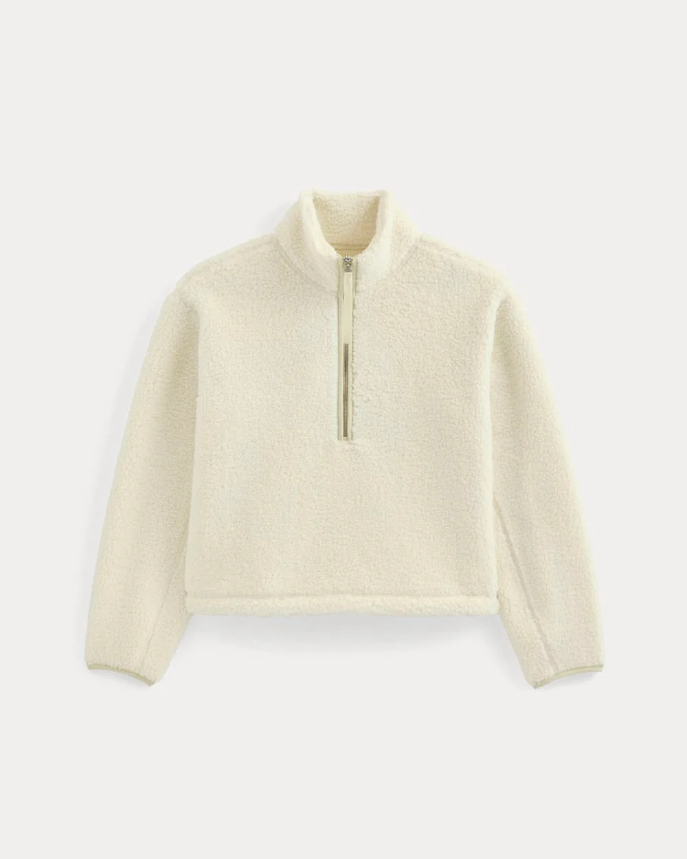 Reversible Teddy Half-Zip Pullover | Bone/Birch | Everlane