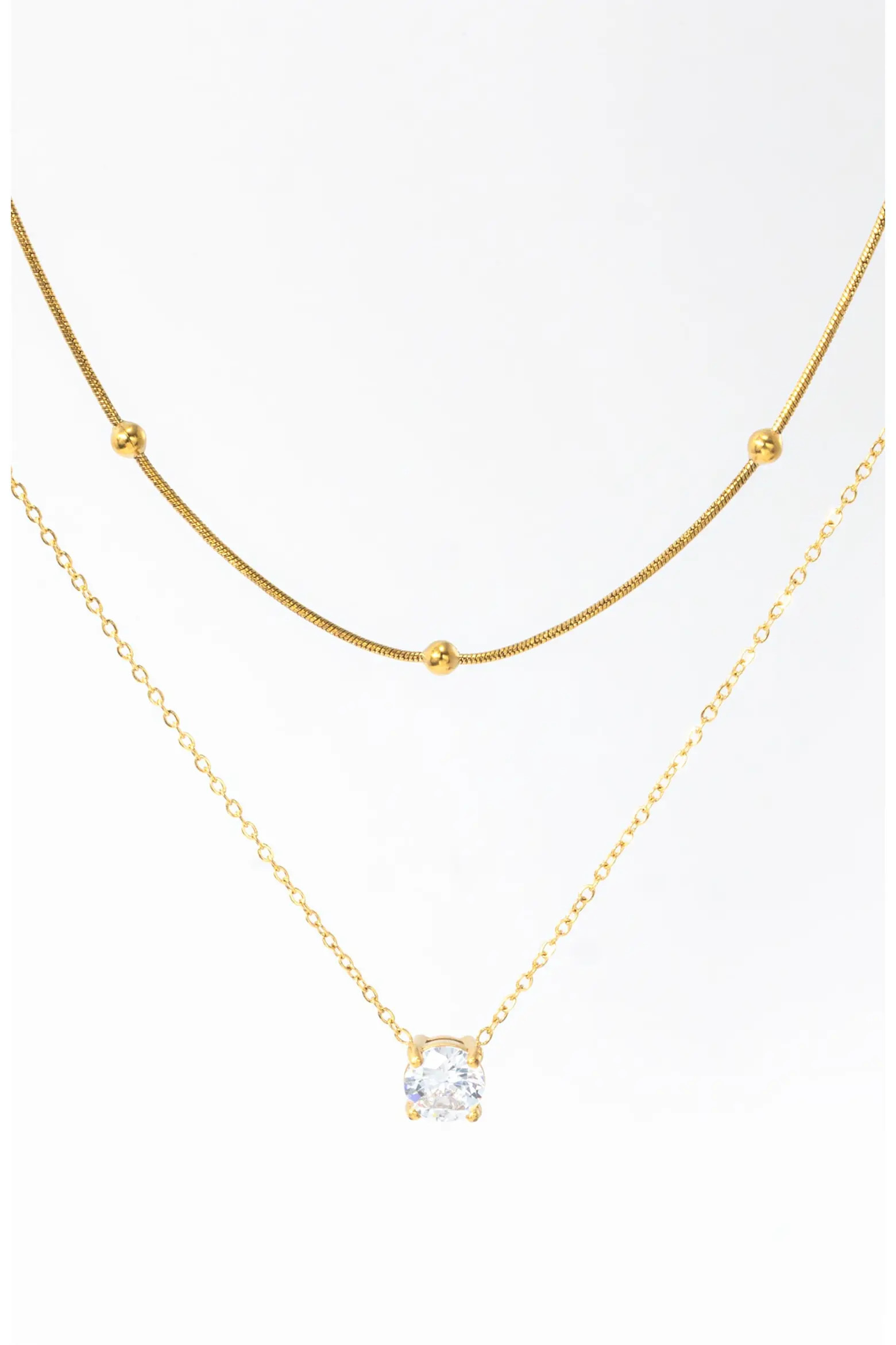 Mint & Lily Layered Double Chain Necklace (Women) | Nordstrom | Nordstrom