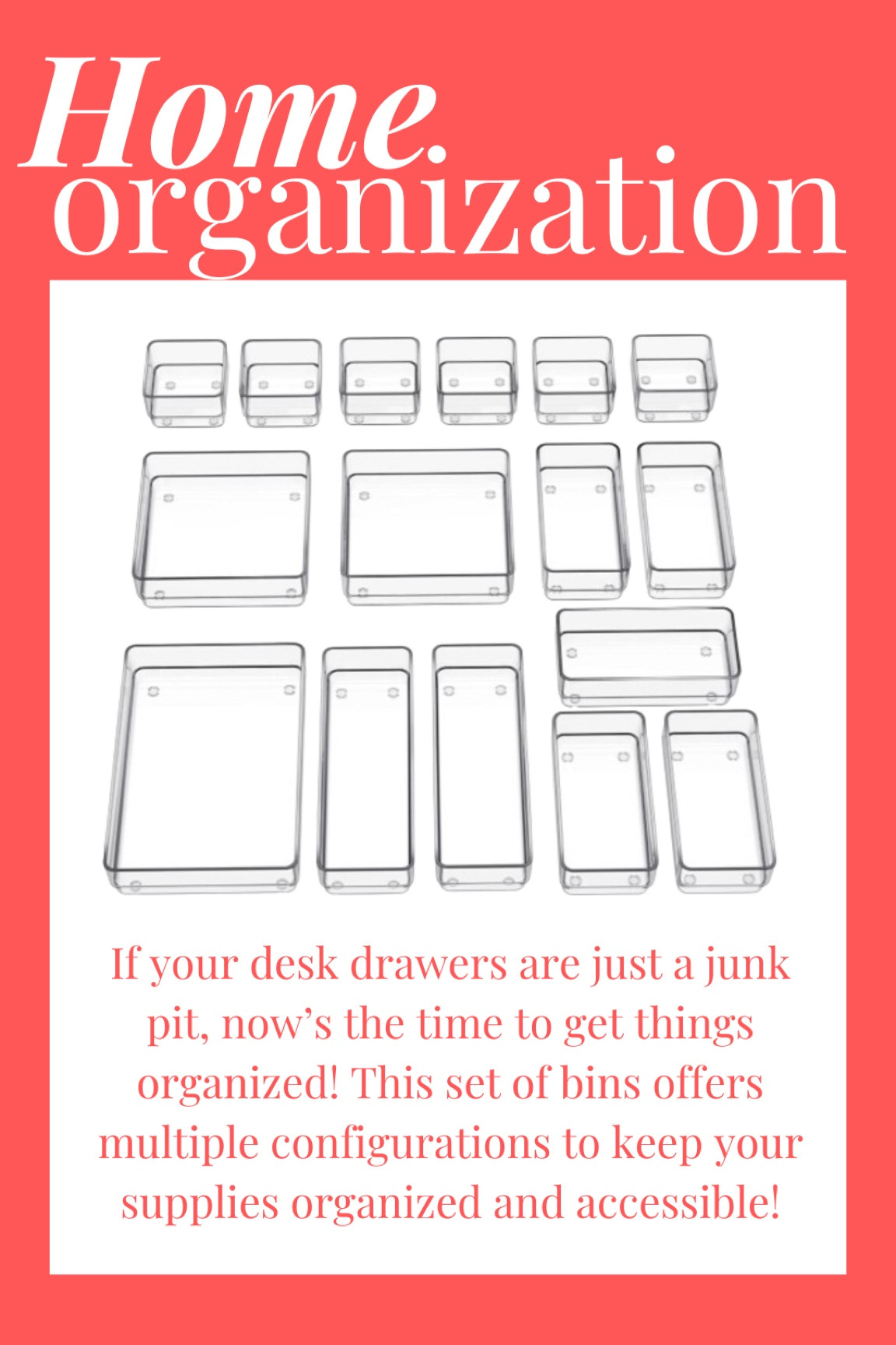 Drawer organization with bins that can offer lots of different configurations! Home office organization, kitchen drawer organization

#LTKfindsunder50 #LTKhome