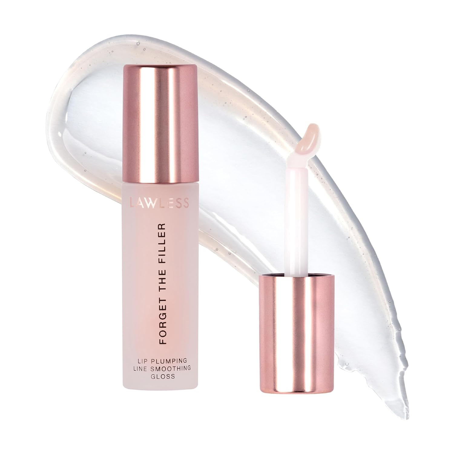 Lawless Women's Forget The Filler Lip Plumper Line Gloss, Rosy Outlook, Pink, 0.11 Fl Oz (Pack of 1) | Amazon (US)