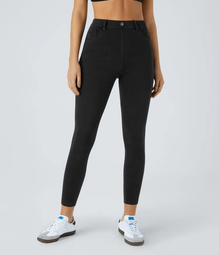 Damen Halara Flex™ 7/8-Skinny-Jeans, Röhrenjeans aus elastischem Strick-Denim im 5-Pocket-Styl... | Halara - DE