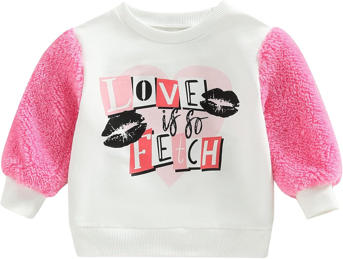 Twopumpkin Toddler Valentine's Day Shrit Baby Girl Outfit Crewneck Sweatshirt Long Sleeve Holiday... | Amazon (US)