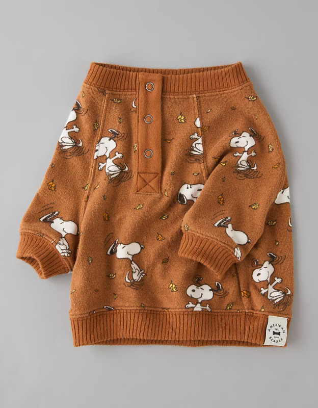 ABO Snoopy Fall Leaves Plush PJ Set | American Eagle Outfitters (US & CA)