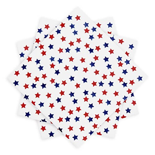 Patriotic Party Supplies 4th of JULY paper napkins 60Count 6.5 x 6.5 inch Americana Stars Cocktail Napkins for USA Themed Parties,Veterans Day Election Day 4th of July Independence Day Decorations | Amazon (US)