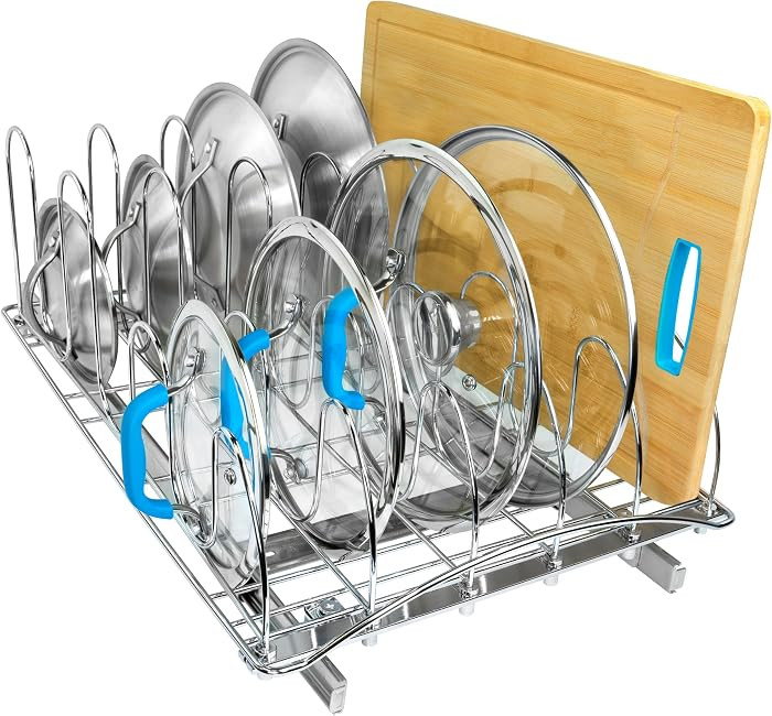 LYNK PROFESSIONAL\u00ae Pull Out Pot and Pan Lid Organizer Inside Cabinet - Lifetime Ltd. Warrant... | Amazon (US)