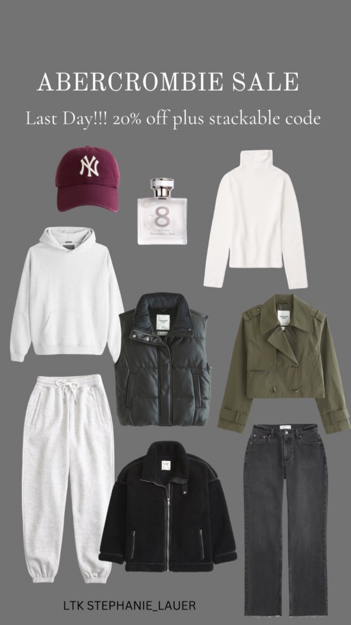 Abercrombie Sale Last Day! Use code JENREED for extra savings at checkout 🫶🏻

#LTKFindsUnder100 #LTKSaleAlert #LTKFindsUnder50