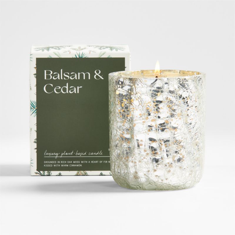 Illume Small Balsam and Cedar Holiday Scented Candle<br /> + Reviews | Crate & Barrel | Crate & Barrel