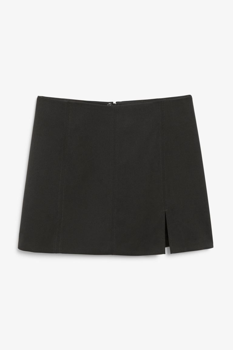 Classic panel mini skirt - Black - Ladies | H&M GB | H&M (UK, MY, IN, SG, PH, TW, HK)