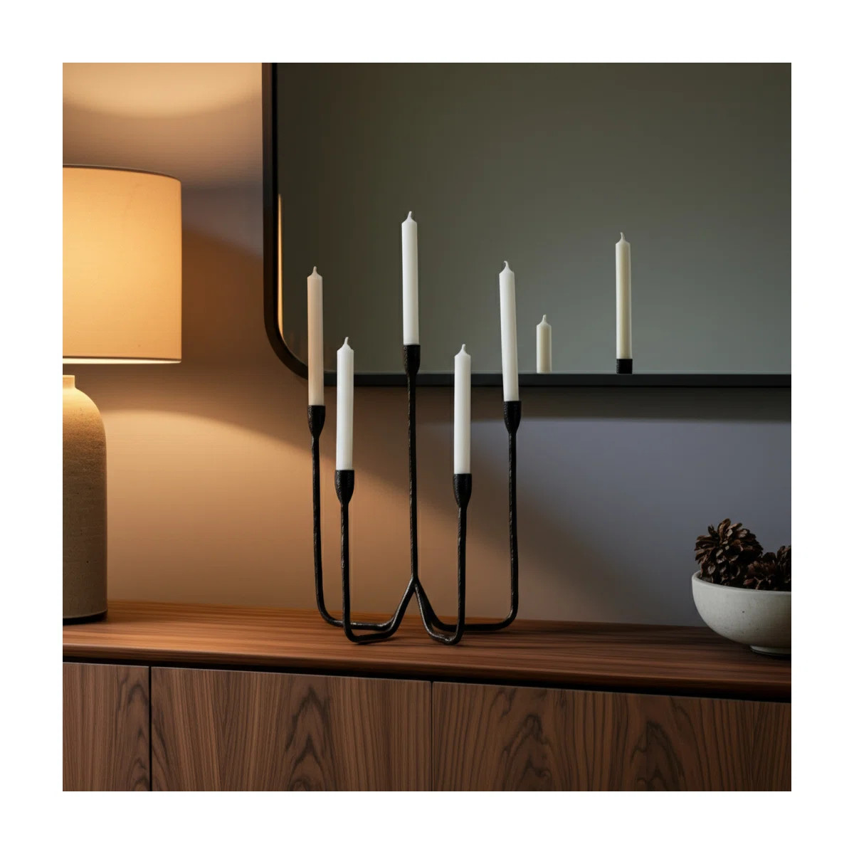 Albright 16'' H Metal Tabletop Candle Holder | Wayfair North America