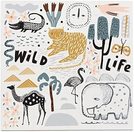 Wee Gallery Wild Life Floor Puzzle - Jumbo Jigsaw Floor Puzzles for Toddlers - Sensory Toys Promo... | Amazon (US)