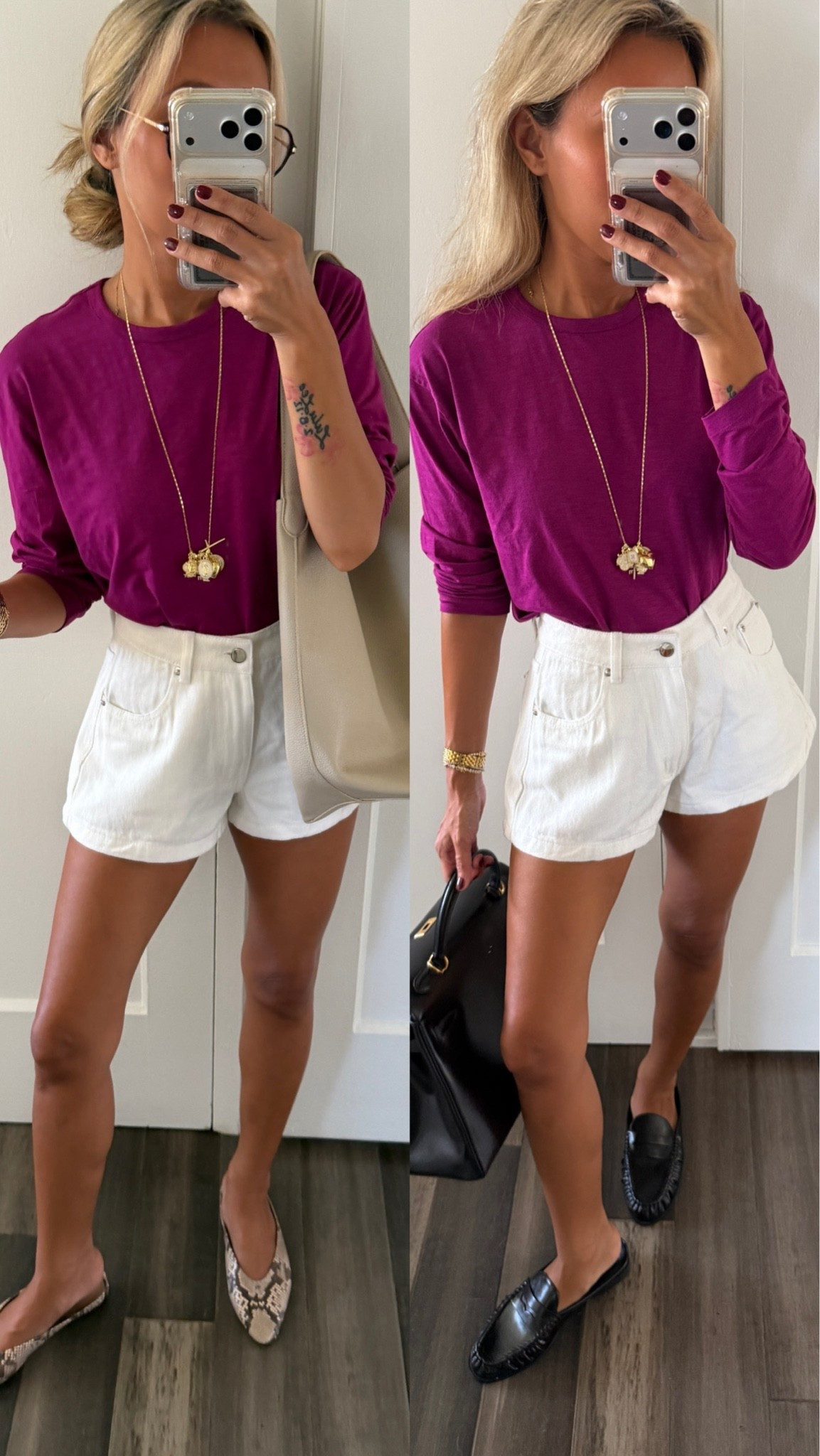 Which one do you prefer? 
Xxs tee, size 0 shorts.

#LTKOver40 #LTKPetite #LTKSeasonal