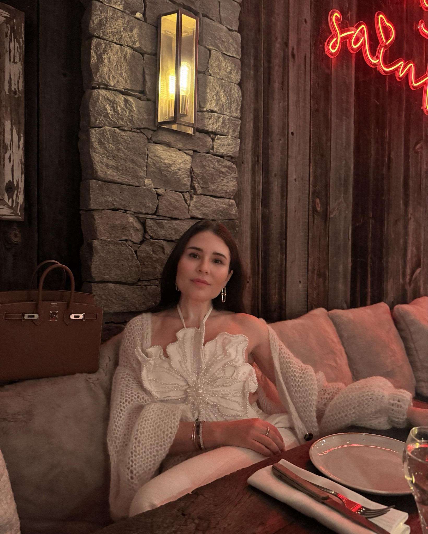 Wearing the pearl flower top in S and knit cardigan in S 

#LTKluxury #LTKdatenight #LTKeurope