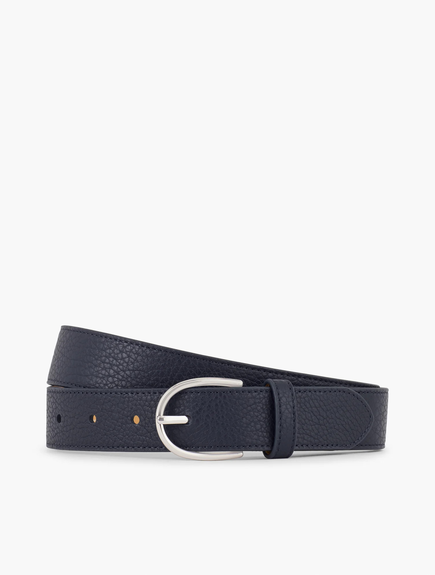 Leather Belt - Solids - Blue - Small Talbots | Talbots