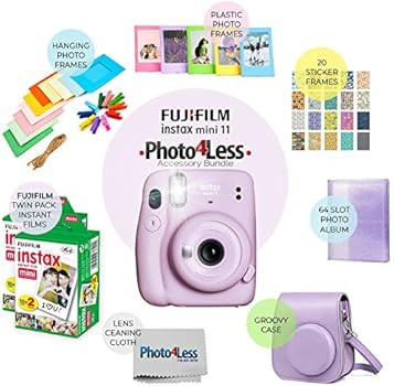 Amazon.com : Fujifilm Instax Mini 11 Instant Camera - Lilac Purple (16654803) + 2X Fujifilm Insta... | Amazon (US)