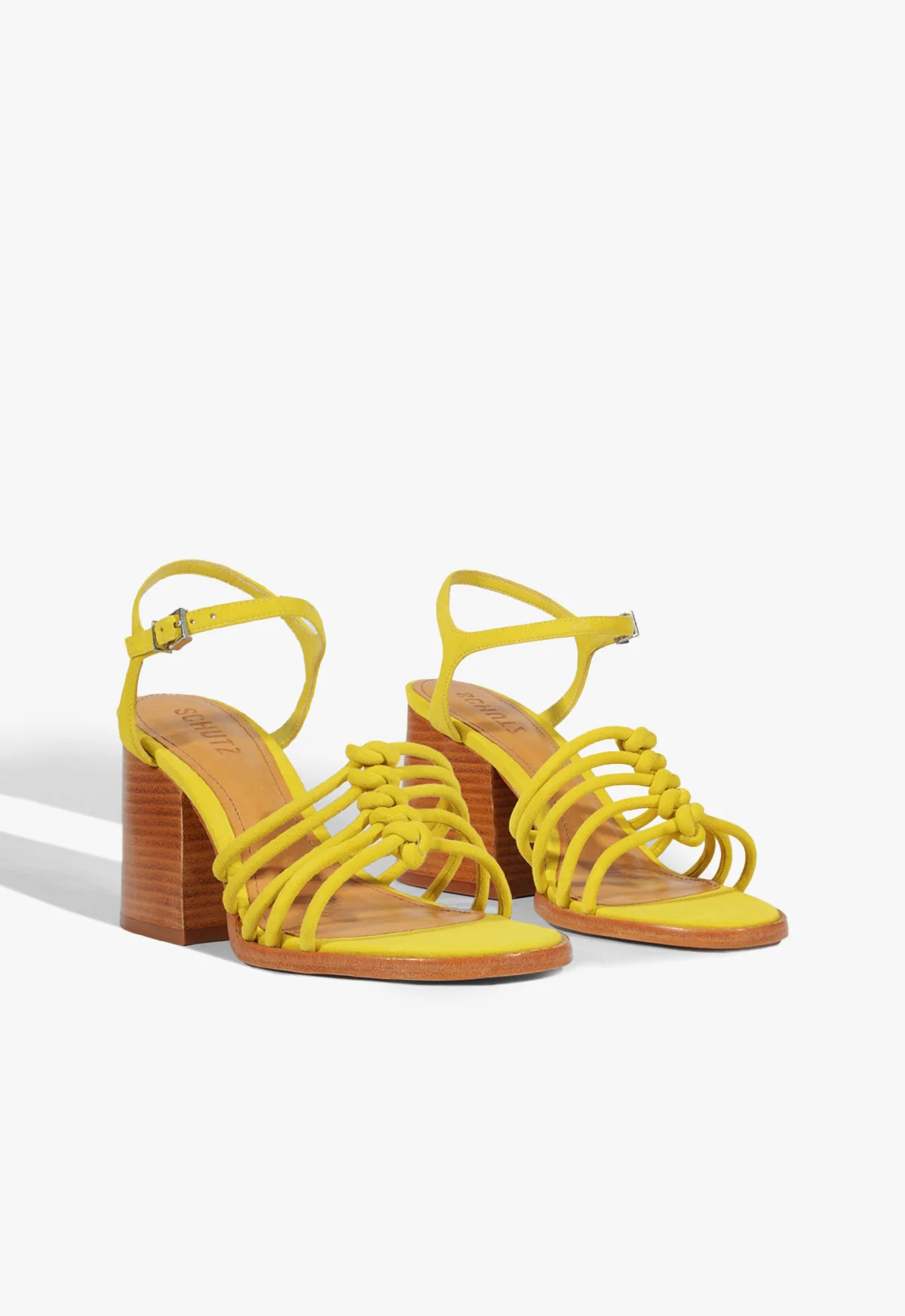 Sandy Block Sandal | Yellow | Suede | Schutz (US)