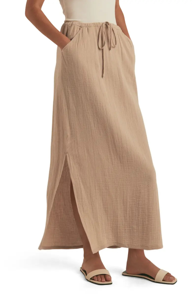 Favorite Daughter The Slip It On Cotton Gauze Maxi Skirt | Nordstrom | Nordstrom