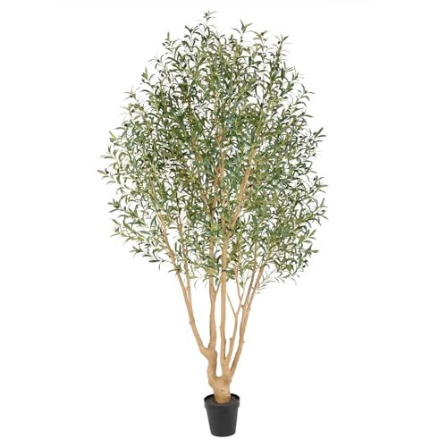 Nafresh Majestic Faux Olive Tree 9ft – Artificial Olive Tree Indoor & Outdoor with Lifelike Leaves & Textured Branches for Living Room, Office, Entryway,Patio | Amazon (US)