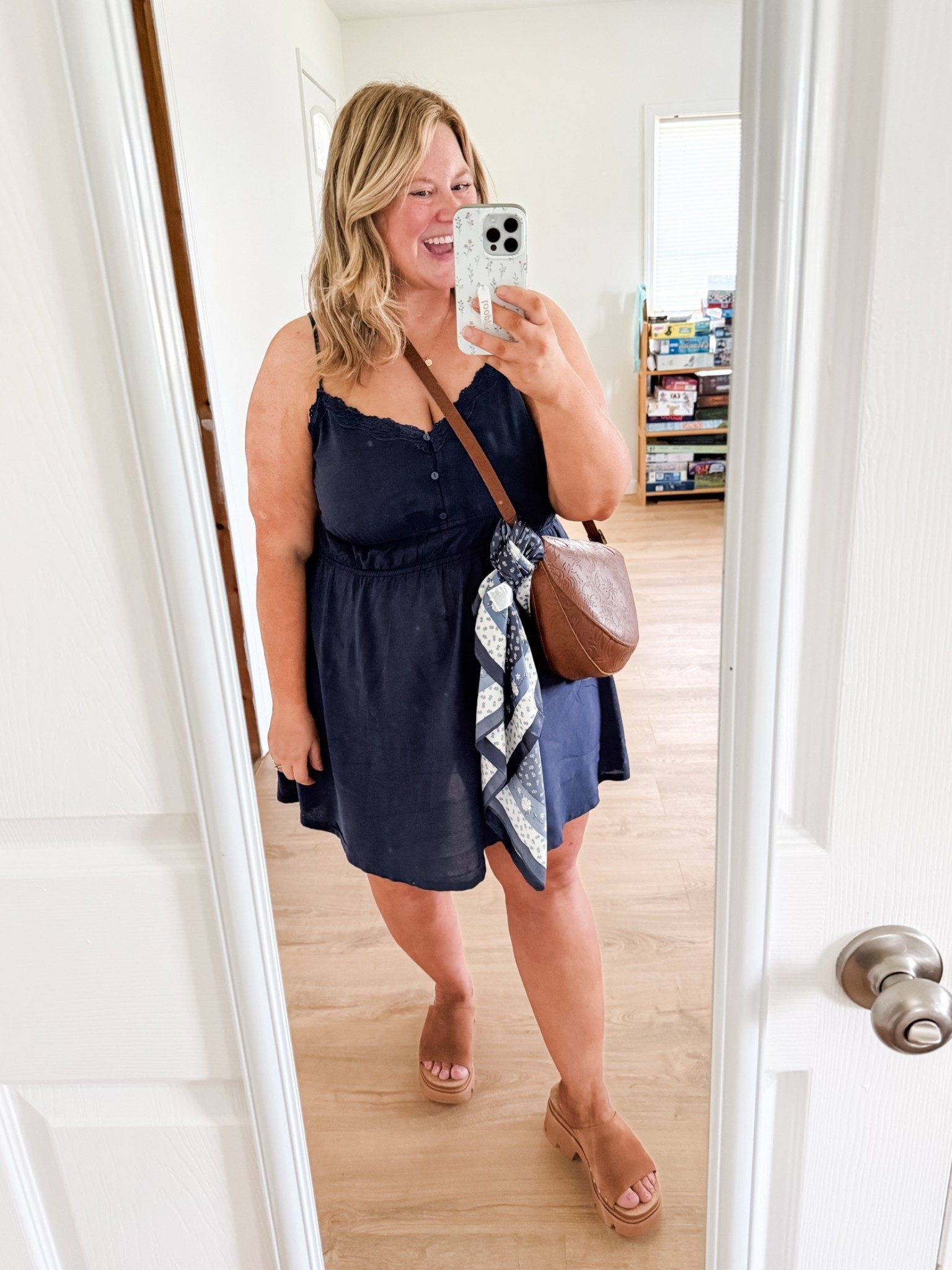 Summer outfit - 4 weeks postpartum.  Wearing a large in my dress.

#LTKMidsize #LTKBump #LTKSeasonal