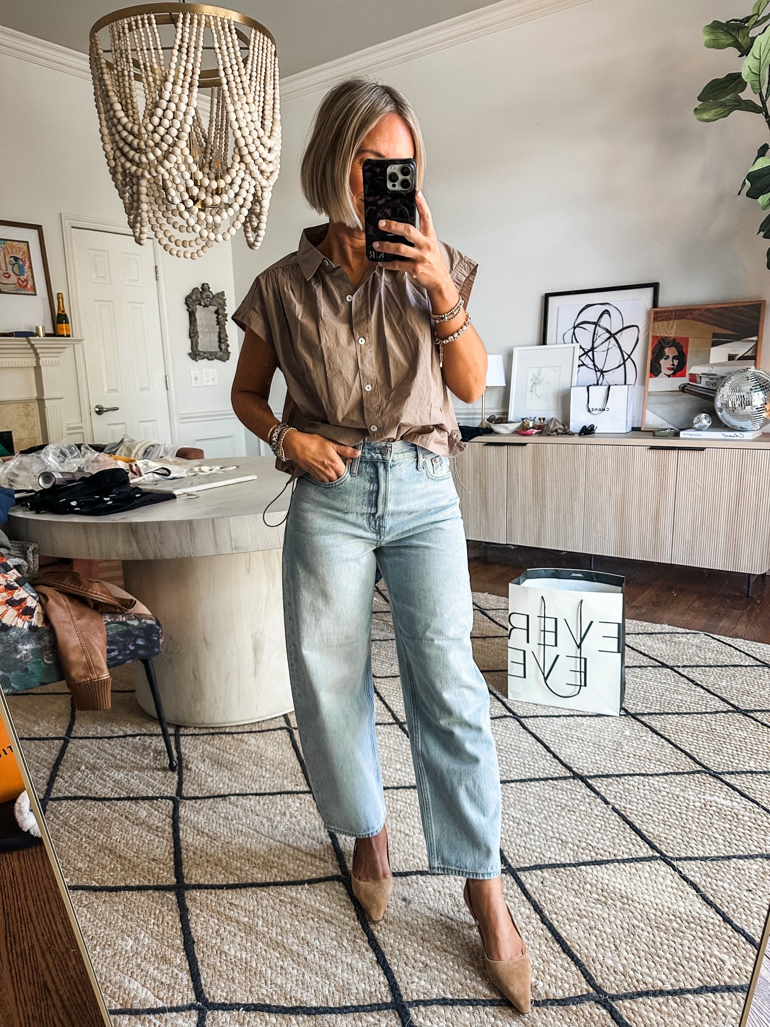 shirt xs
jeans 25 petite

#LTKgrwm #LTKOver40 #LTKootd