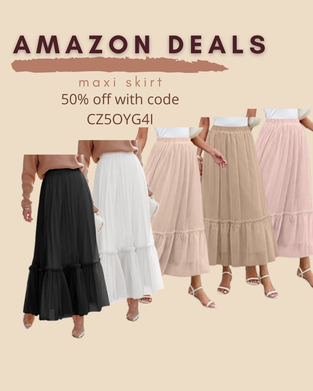 $14 ends 4/23

Amazon fashion
Amazon deals
Maxi skirt
Tulle skirt


#LTKSaleAlert