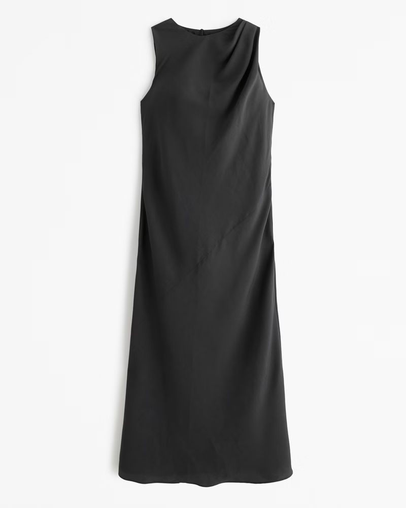 High-Neck Column Midi Dress | Abercrombie & Fitch (US)