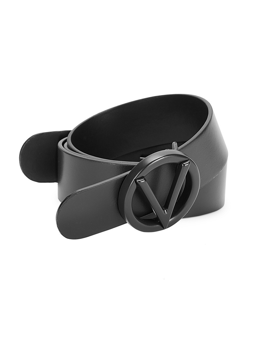 Valentino by Mario Valentino Men's Circular Logo Buckle Leather Belt - Black - Size 36 | Saks Fifth Avenue OFF 5TH