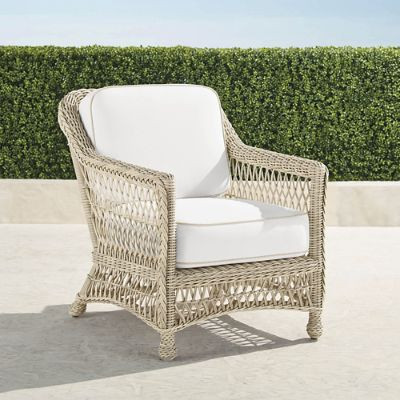 Hampton Lounge Chair in Ivory Wicker | Frontgate
