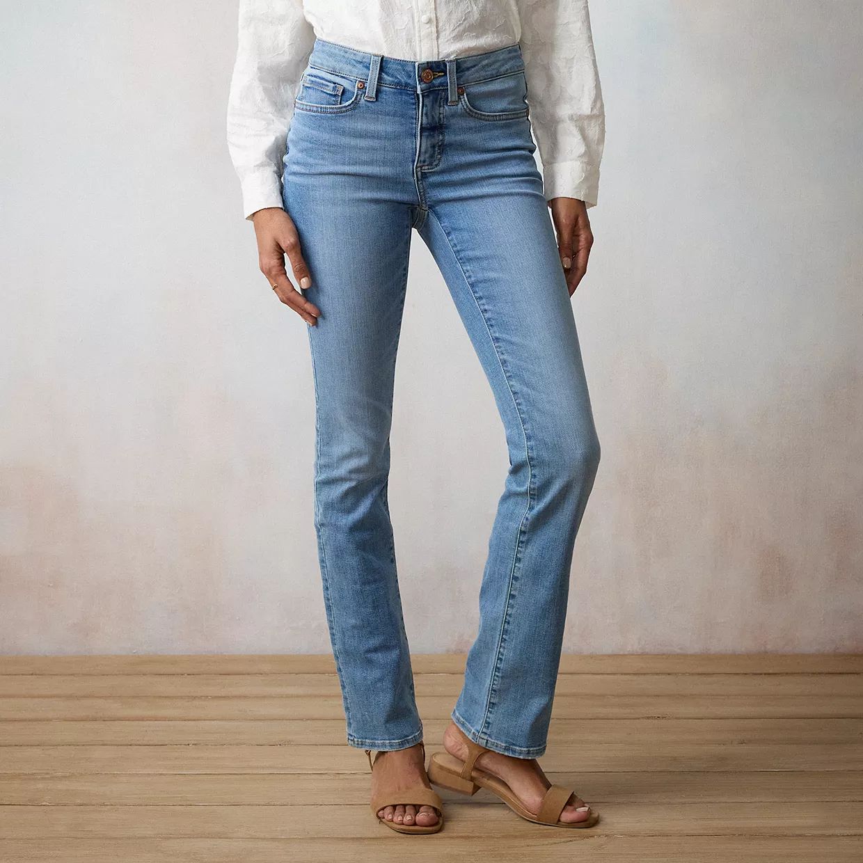 Women's LC Lauren Conrad Feel Good Mid Rise Barely Bootcut Jeans | Kohl's