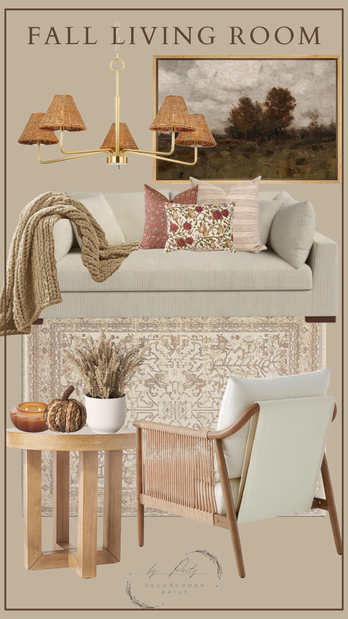 Fall living room decor 

#LTKHome #LTKSeasonal #LTKStyleTip
