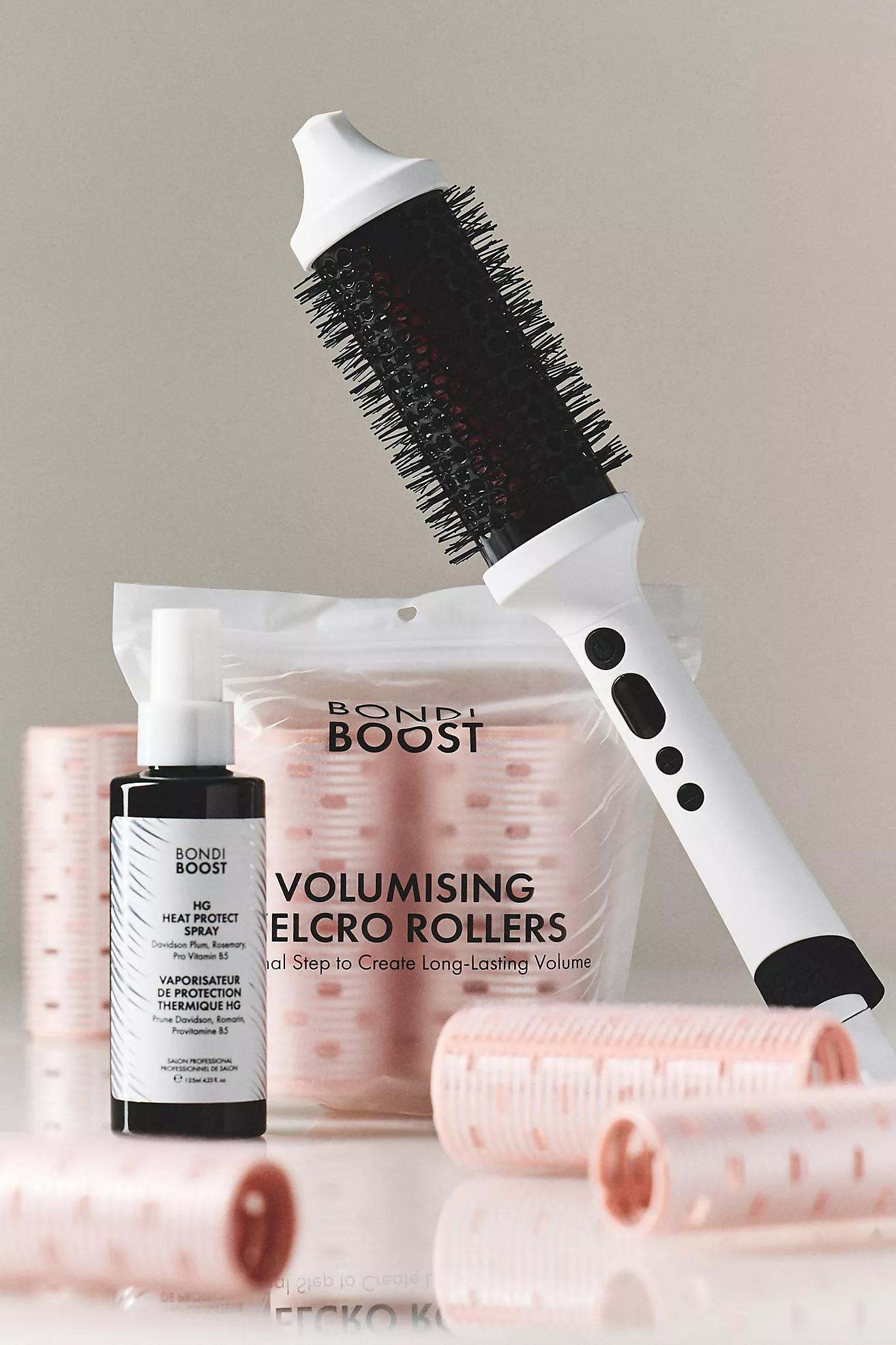 BondiBoost Infrared Brush OG, Heat Protect Spray, and Velcro Rollers | Anthropologie (US)