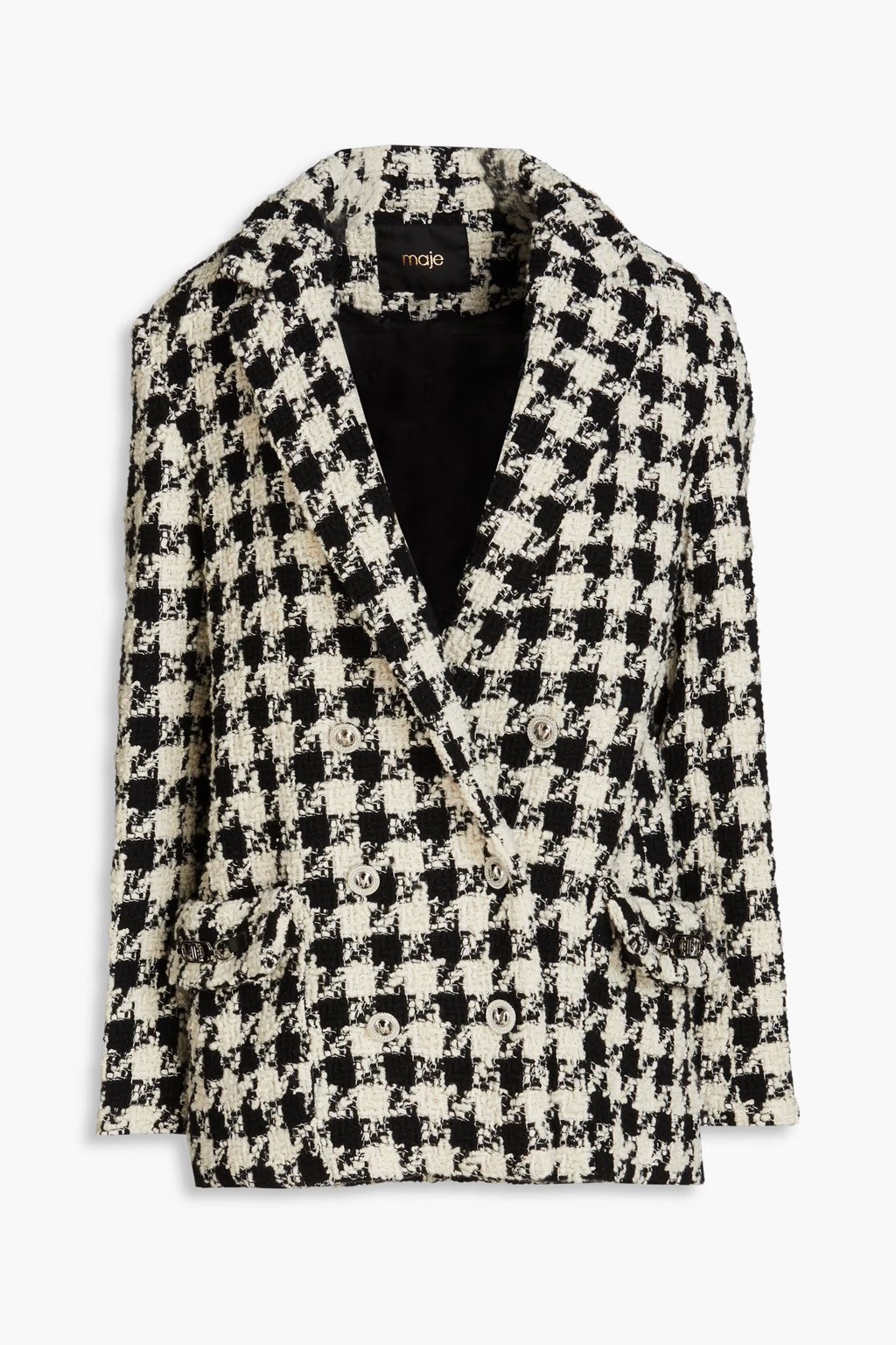 Vitritania double-breasted houndstooth bouclé-tweed blazer | The Outnet (UK and Europe)