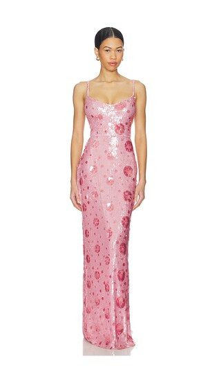 Karma Sequin Maxi Dress in Light Rose Sequin | Revolve Clothing (Global)