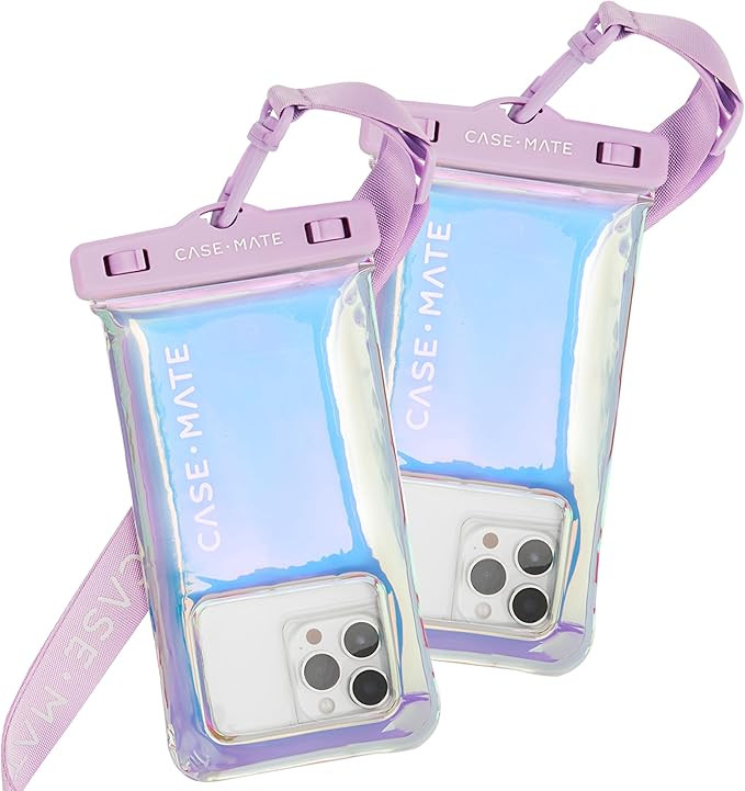Case-Mate 2 Pack Soap Bubble IP68 Waterproof Phone Pouch - Floating Waterproof Phone Case w/Cross... | Amazon (US)