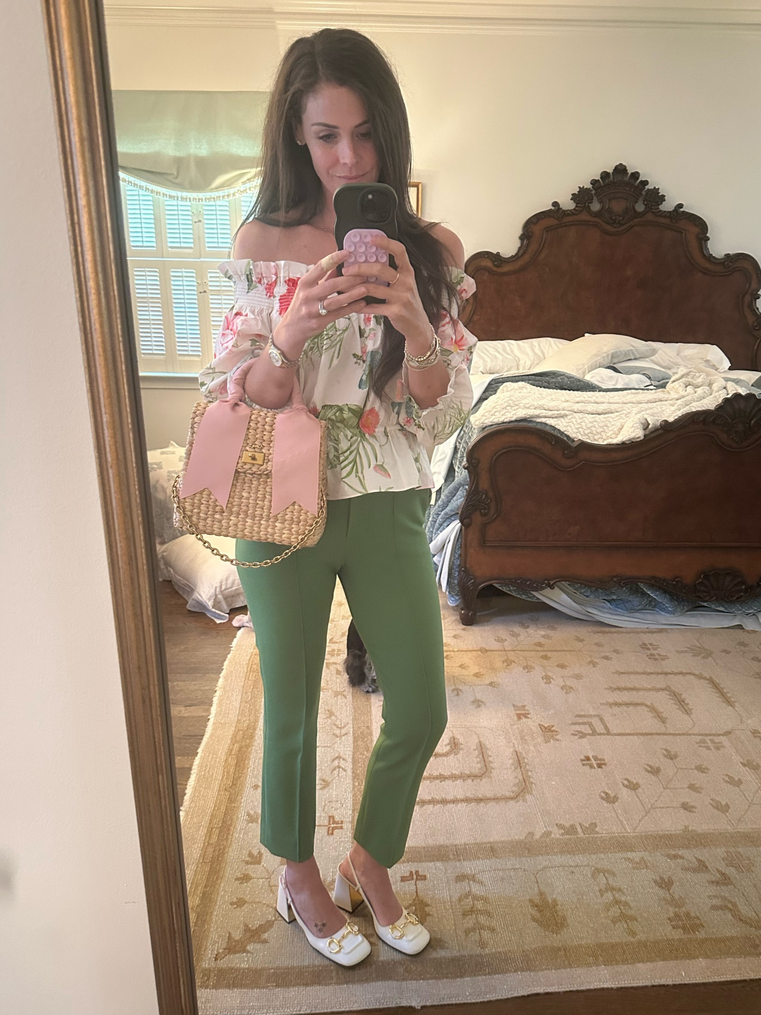 Ignore the messy bedroom before church, but this top is on major sale! 

#LTKSaleAlert