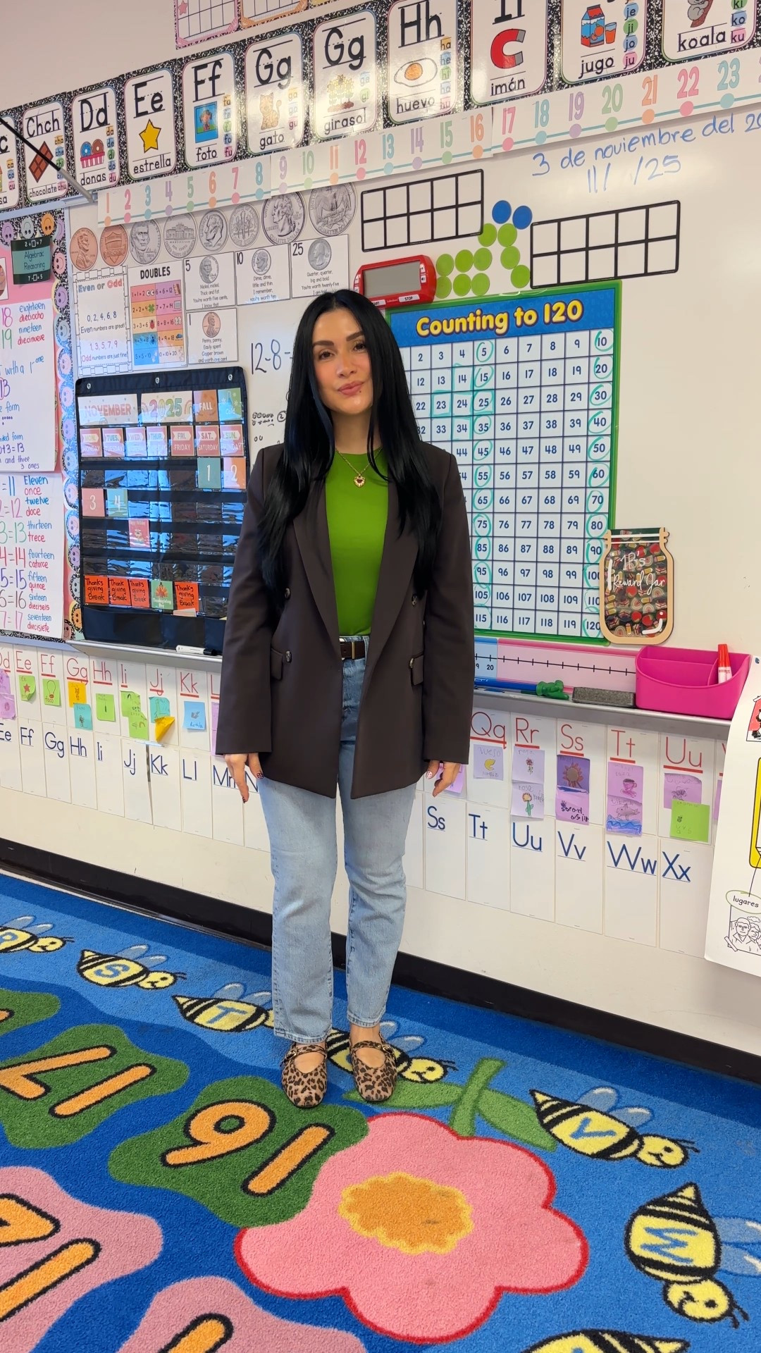 🤎 Olive & brown fall vibes 🫒
Jeans outfit 👖 • Olive green shirt outfit 🫒 • Dark brown blazer outfit 🤎 • Cheetah print shoes outfit 🐆 • Fall teacher outfit idea 🍂 • Neutral chic outfit ✨ • Casual polished look • Everyday fall style ☕️ • LTK fall fashion finds • Brown and olive outfit aesthetic 🤎🫒

#LTKStyleTip #LTKU #LTKSeasonal