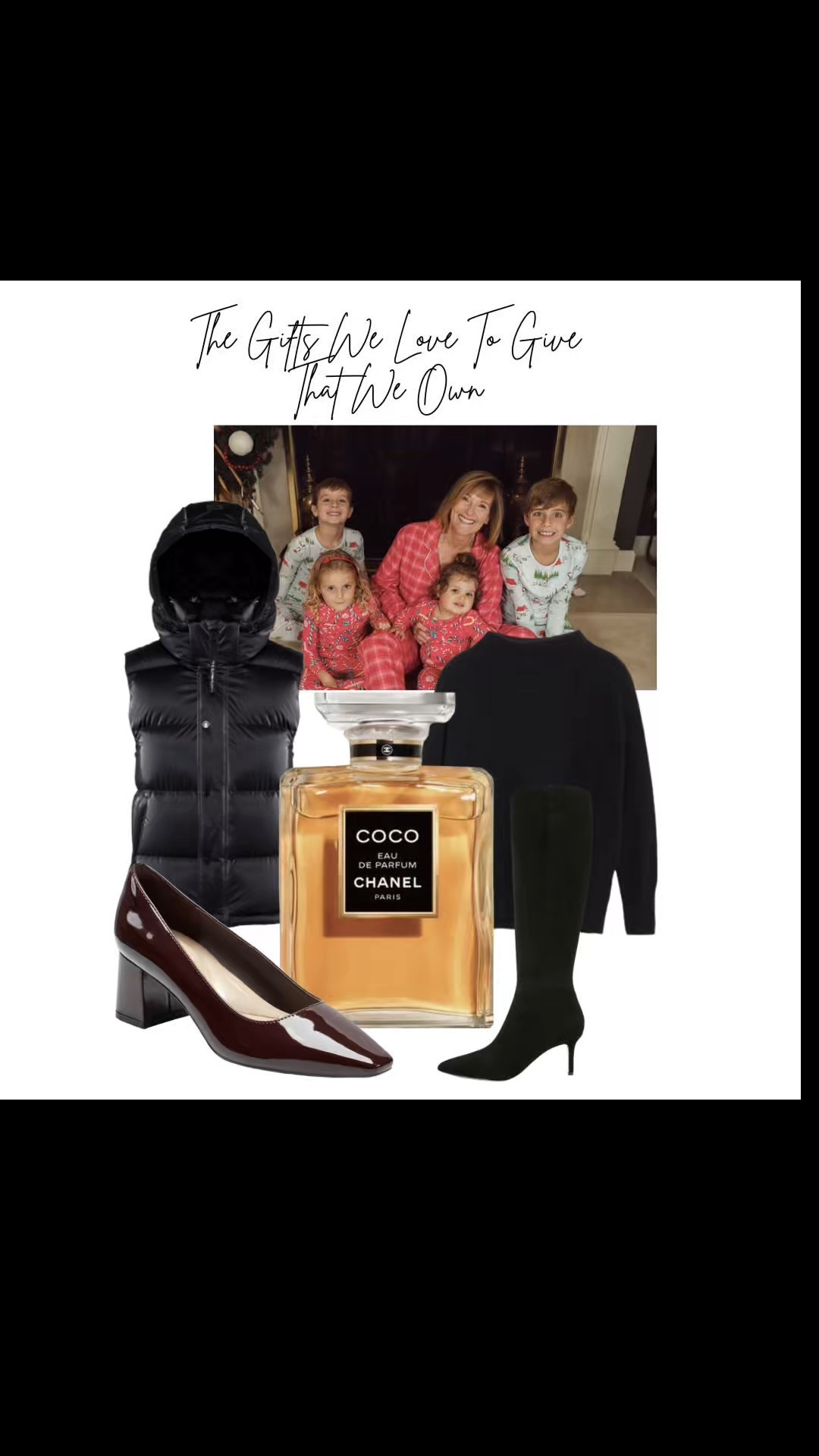 Gifts that are sure to be Favorites
BedHead PJs
Aritzia Super Puff Vest
Coco Chanel Perfume
Easy Spirit Dorian Shoes
Veronica Beard Boots
Vince Funnel Neck Sweater
Kerastase Hairspray 
                   Dry Shampoo
Alastin Tinted Moisturizer 
Julie Vos Jewlry
Quince Trapeze Purse
Blissy Silk Pillowcase 



#LTKHoliday #LTKBeauty #LTKGiftGuide