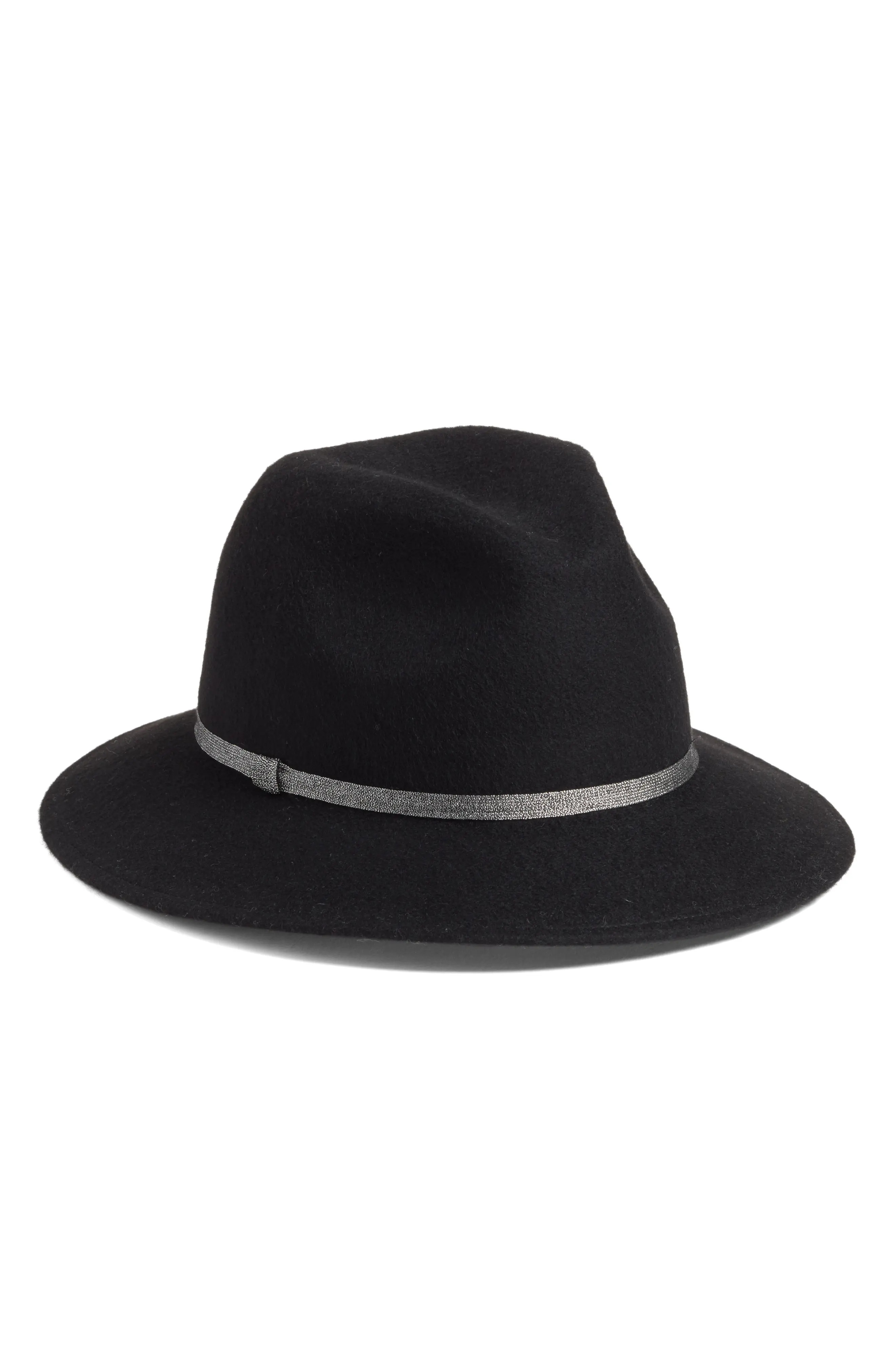 Treasure & Bond Metallic Band Wool Felt Panama Hat | Nordstrom