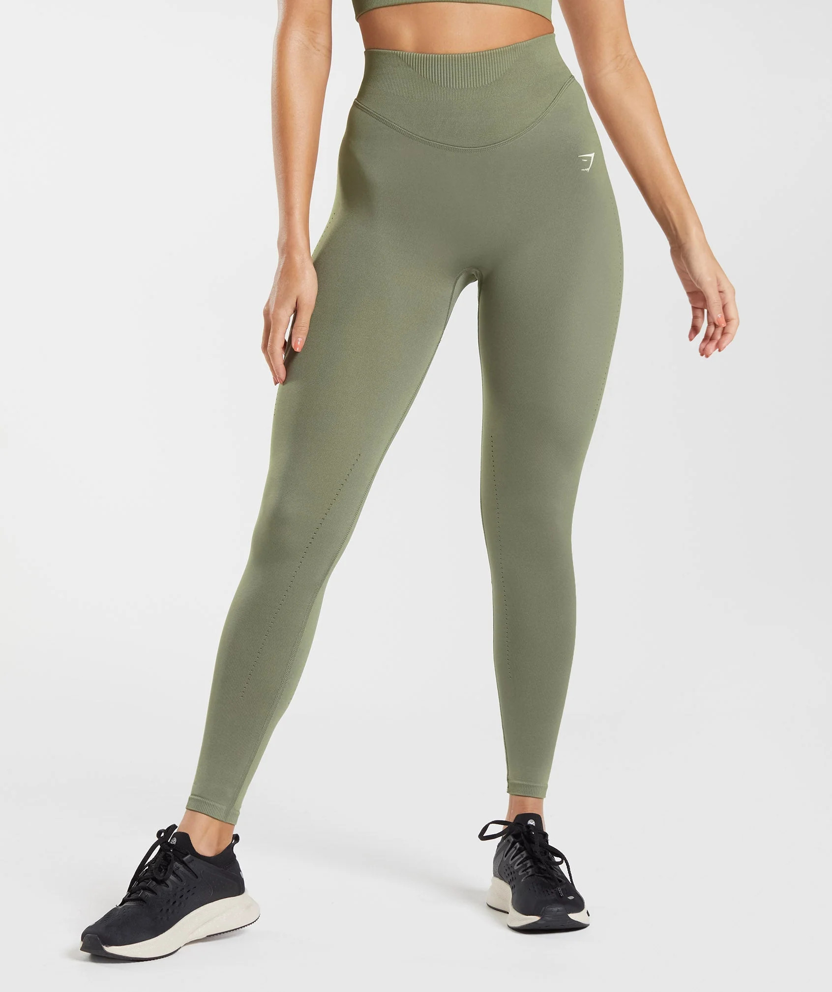 Gymshark Sweat Seamless Leggings - Dusty Olive | Gymshark US