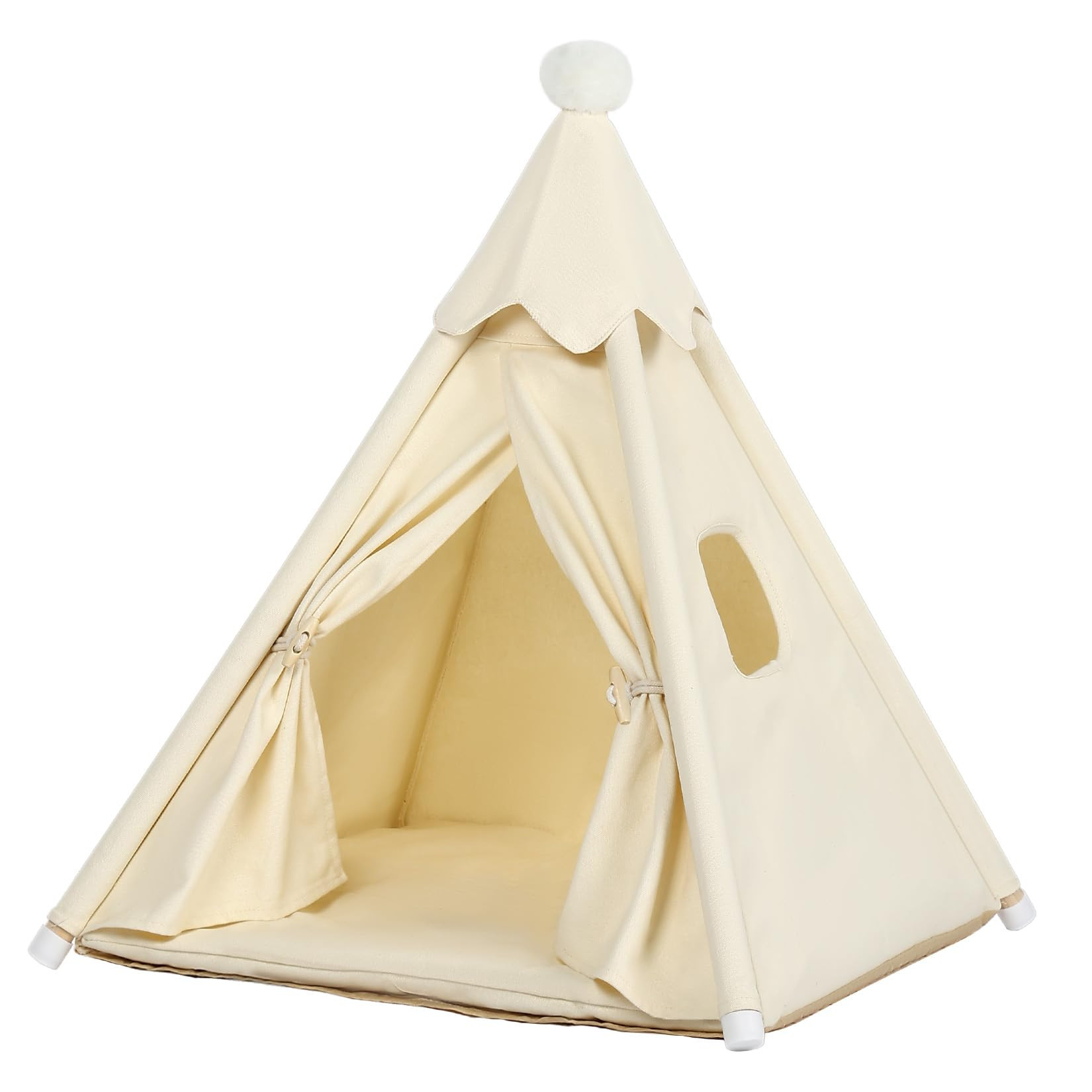 Bunny & Tiny Cat & Tiny Dog Teepee Tent House (Int 16x16x16in/Ext 18x18x21in) for Mini Chihuahua,... | Amazon (US)