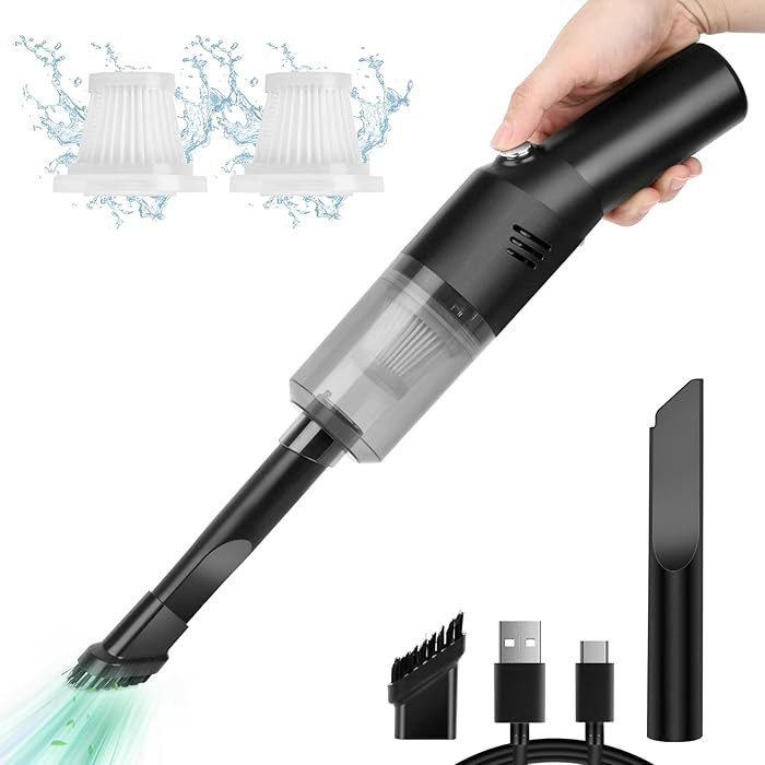 Portable Mini Car Vacuum Cleaner, High Power Cordless(400g) Handheld Rechargeable Vacuum Cleaner ... | Amazon (US)