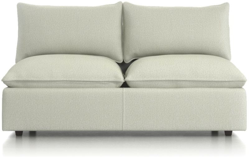Lotus Modular Armless Loveseat + Reviews | Crate & Barrel | Crate & Barrel