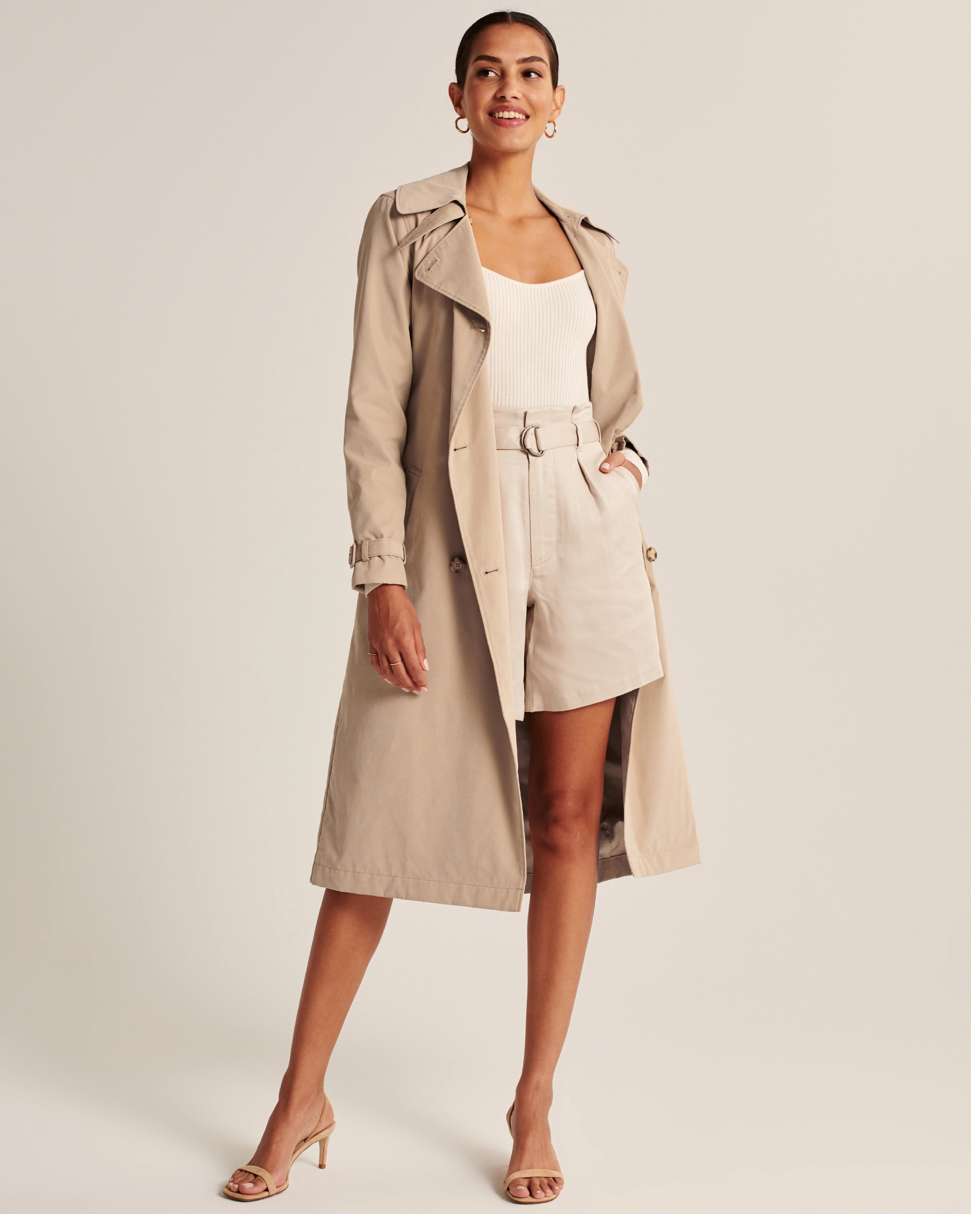 Calf-Length Trench Coat | Abercrombie & Fitch (US)