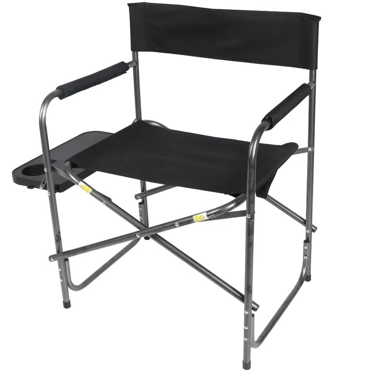 Ozark Trail Director’s Chair with Side Table, Black, Outdoor | Walmart (US)