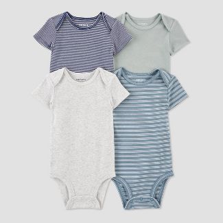 Carter's Just One You® Baby 4pk Basic Bodysuit - Gray/Green/Blue | Target