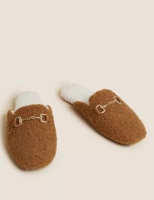 Borg Mule Slippers | Marks & Spencer (UK)