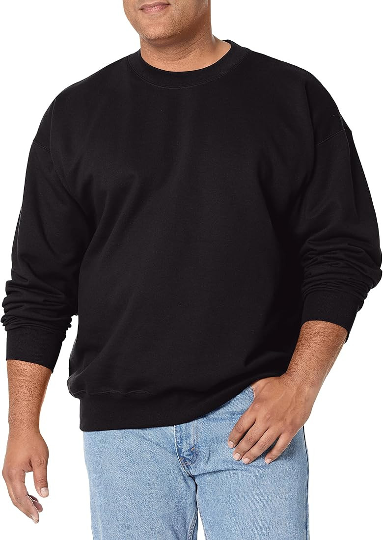 Hanes Ultimate, Heavyweight Fleece Sweatshirt, Crewneck Pullover for Men | Amazon (US)