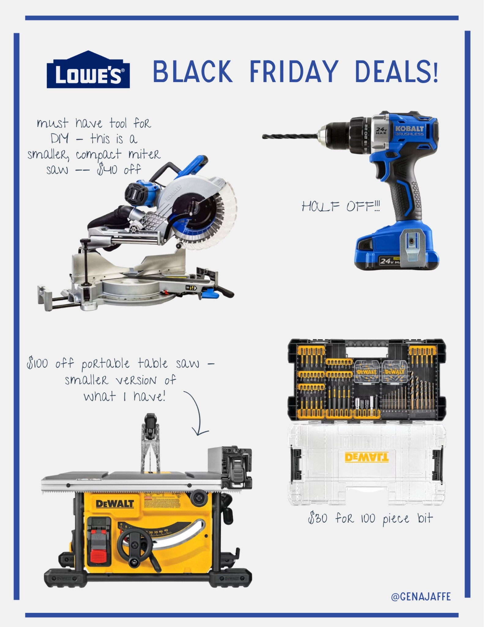 ready to tackle your own DIY projects??  Lowe’s Black Friday deals are ON!  with so many more on decor and appliances!

#diy #girlswithtools #diyproject

#LTKsalealert #LTKGiftGuide #LTKhome