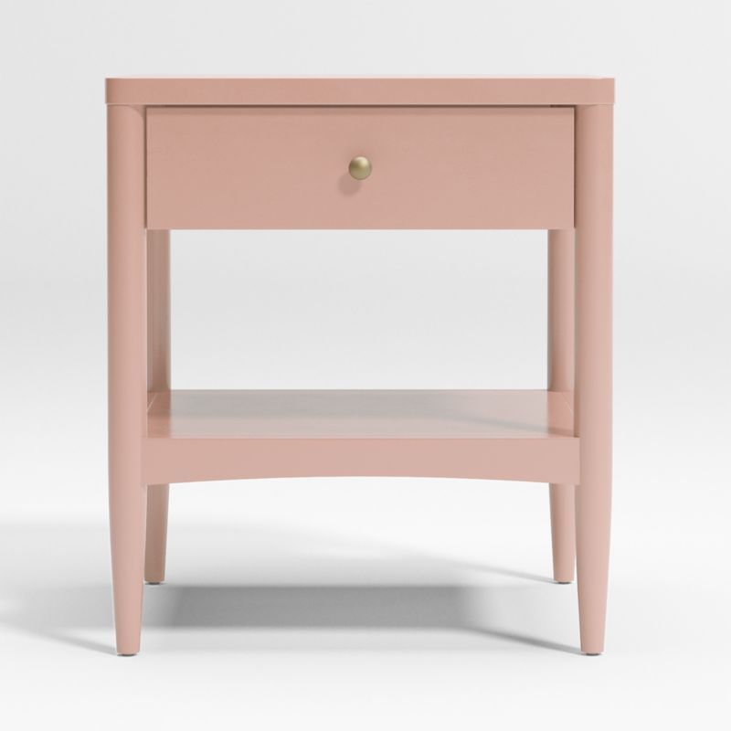 Hampshire Blush Wood Kids Nightstand with Drawer + Reviews | Crate & Kids | Crate & Barrel